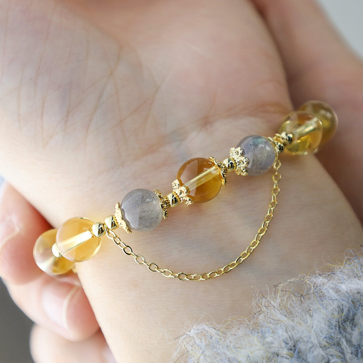 Buddha Stones Blessed Moon Citrine Abundant Energy Bracelet