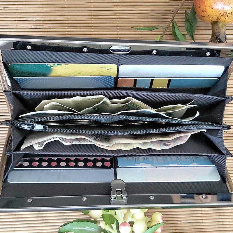 Flower Plum Peach Blossom Bamboo Double-sided Embroidery Large Capacity Cash Holder Wallet Shopping Purse