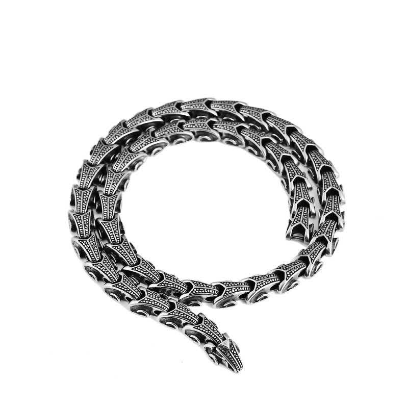 Dragon Pattern Titanium Steel Protection Necklace Pendant Bracelet