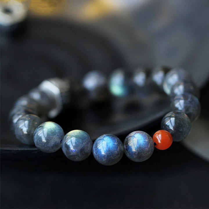 12 Chinese Zodiac Moonstone Red Agate Love Positive Bracelet