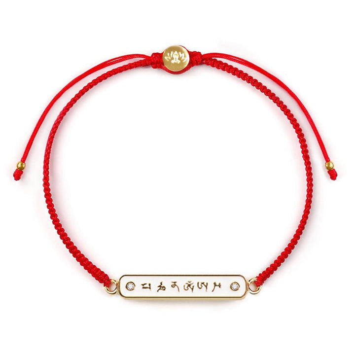 Tibetan Handmade Om Mani Padme Hum Peace Red String Bracelet (Extra 30% Off | USE CODE: FS30)