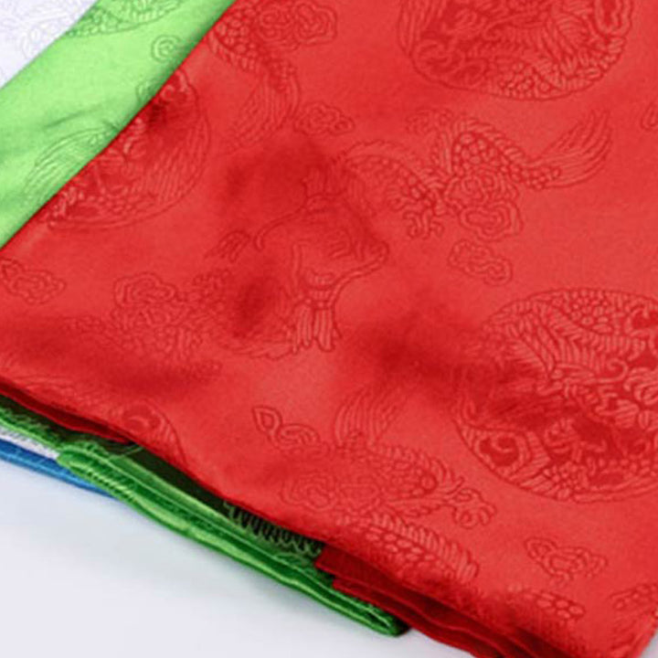 Tibetan Lucky Blessing 5 Colors Dragon Phoenix Pattern Khata Decoration (Extra 30% Off | USE CODE: FS30)