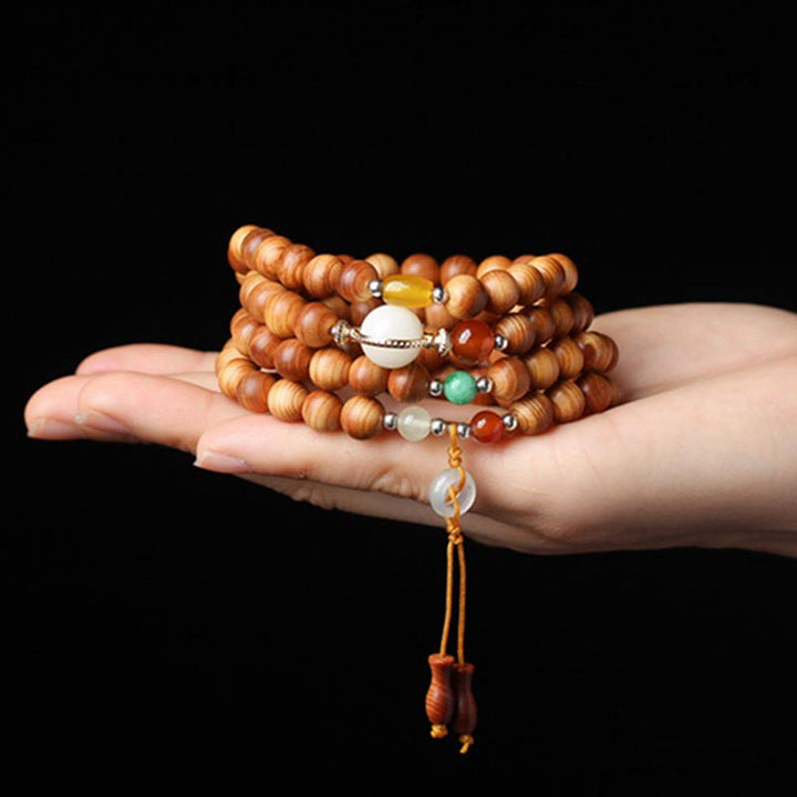 Tibetan Rosewood Mala Healing Necklace Bracelet