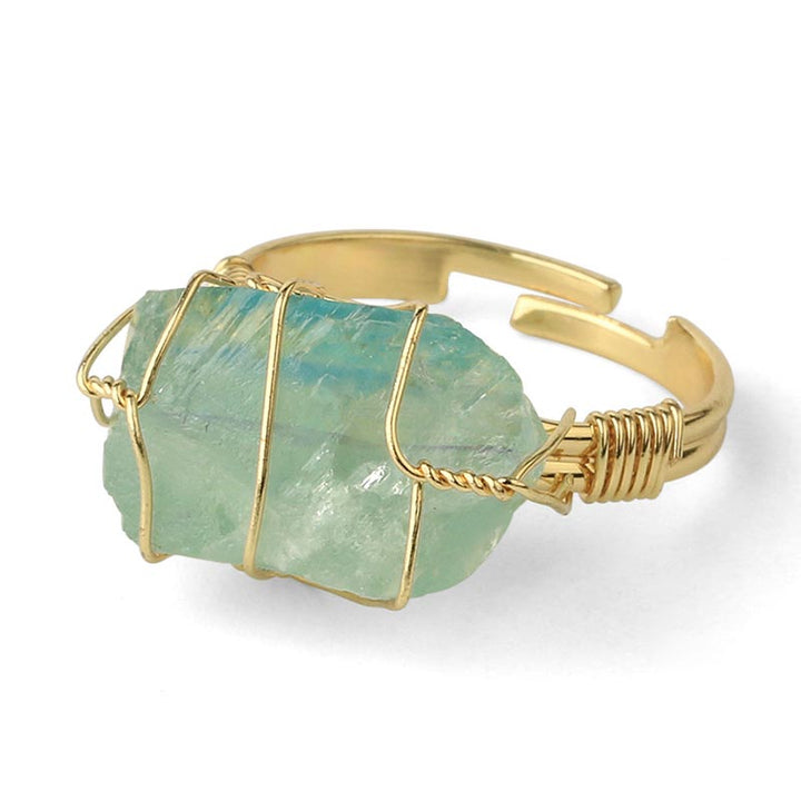 Natural Crystal Gemstone Amethyst Adjustable Ring (Extra 30% Off | USE CODE: FS30)