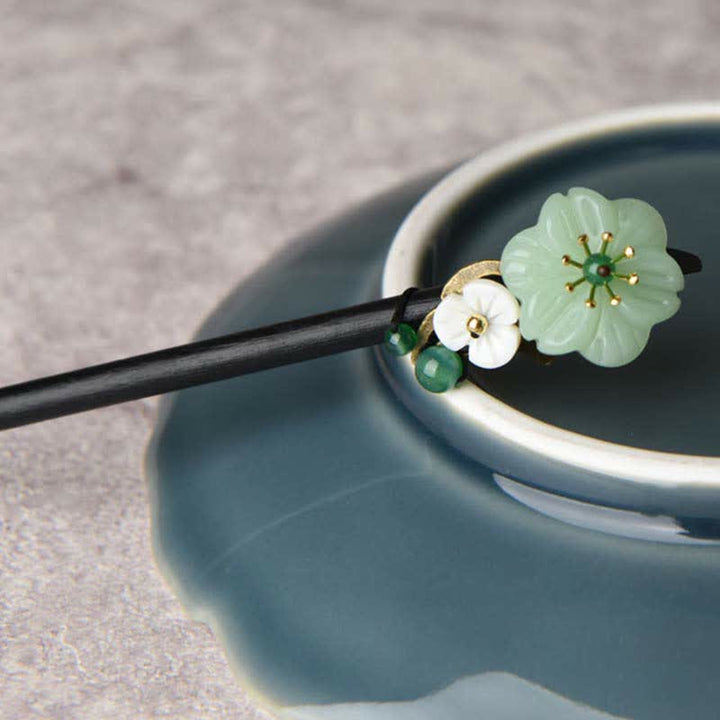 Green Aventurine Flower Agate Positivity Hairpin Decoration