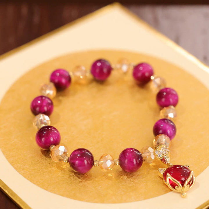 FREE Today: Enhance Self Confidence Self Worth Red Tiger Eye PiXiu Fox Protection Bracelet