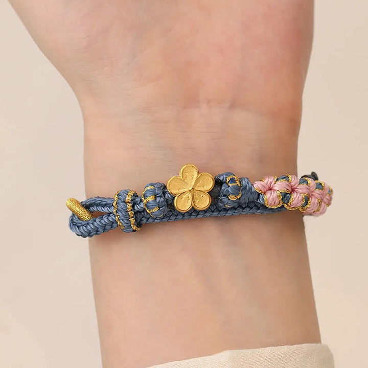 Peach Blossom Design Wealth String Bracelet