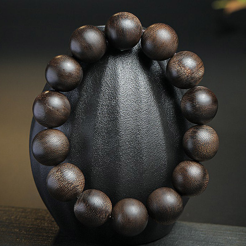 Buddha Stones 108 Mala Beads Agarwood Peace Strength Calm Bracelet