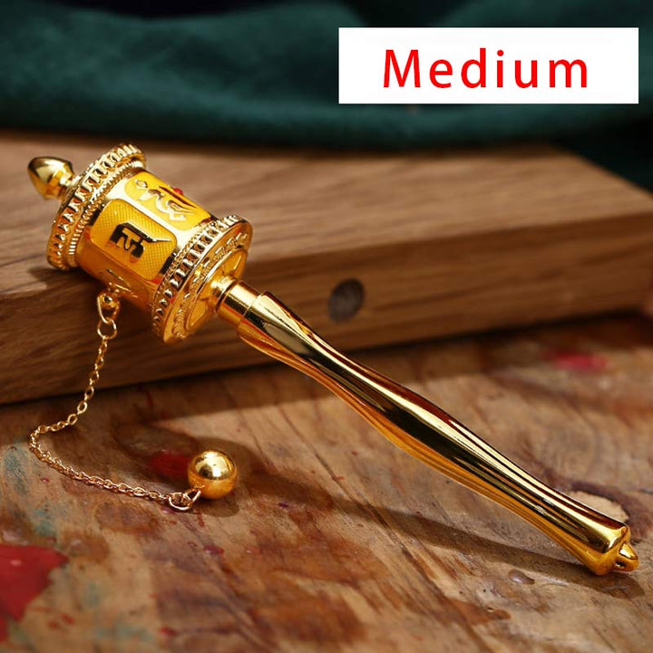 Tibetan Prayer Wheel Six True Words Blessing Meditation Decoration