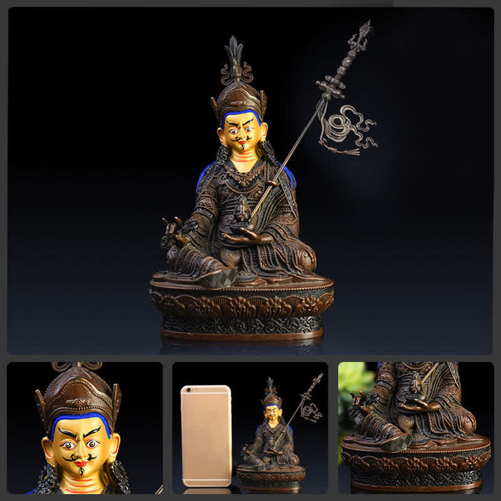 Padmasambhava Buddha Figurine Serenity Copper Statue Home Decoration