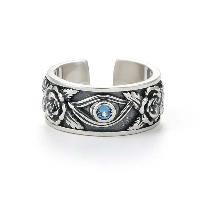 Eye Of Horus Crystal Protection Copper Adjustable Ring