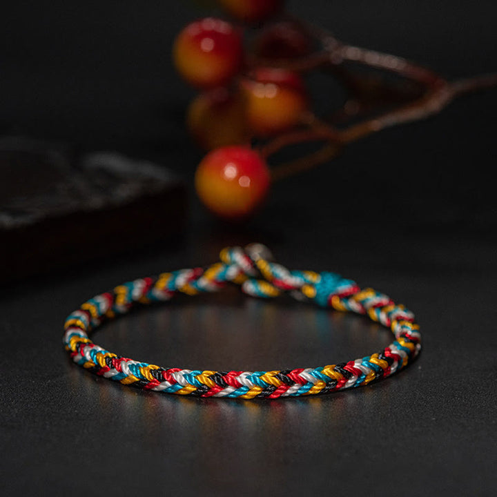 FREE Today: Tibet Five Color Thread Lucky Braid String Bracelet