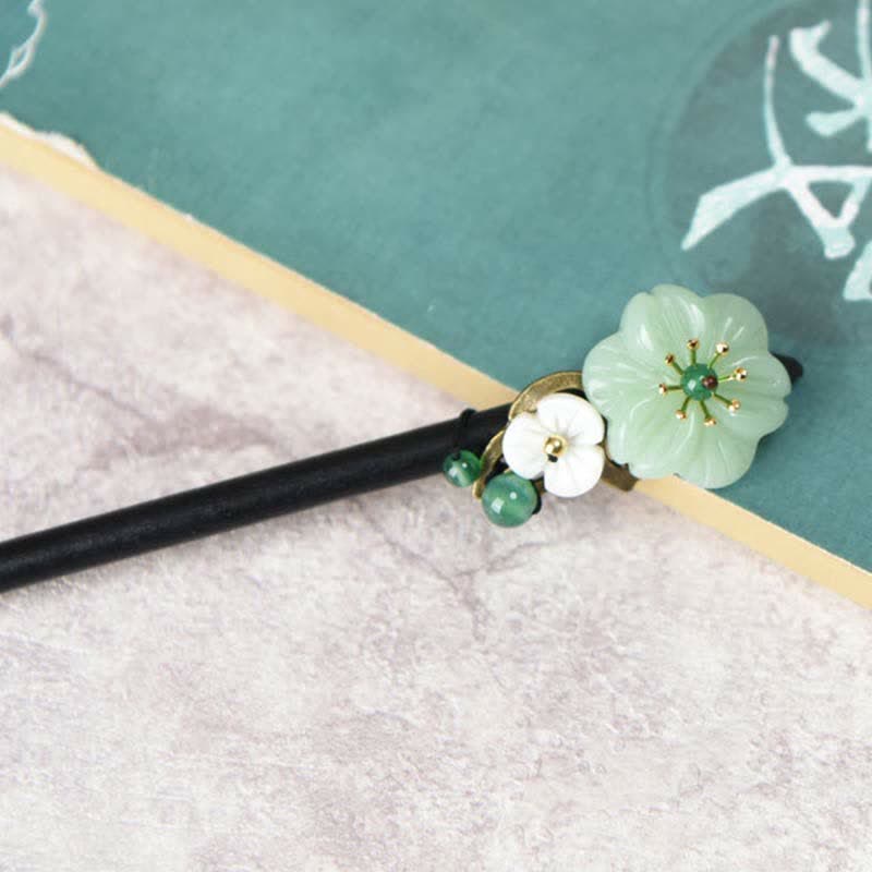 Green Aventurine Flower Agate Positivity Hairpin Decoration