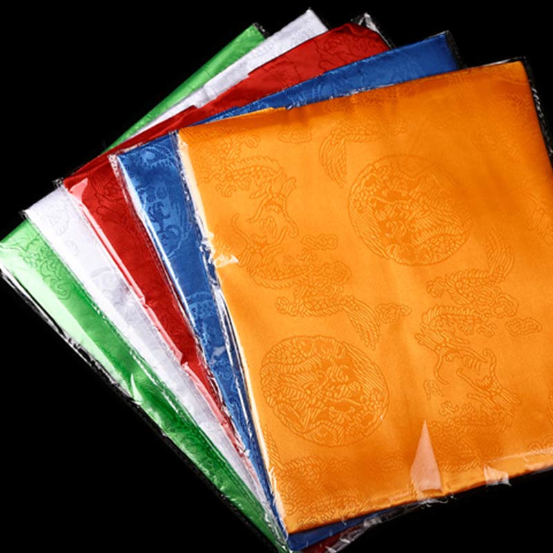 Tibetan Lucky Blessing 5 Colors Dragon Phoenix Pattern Khata Decoration (Extra 30% Off | USE CODE: FS30)