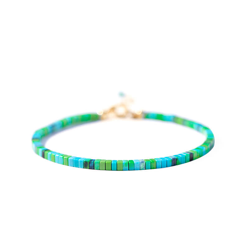 Turquoise Beaded Friendship Strength Chain Bracelet