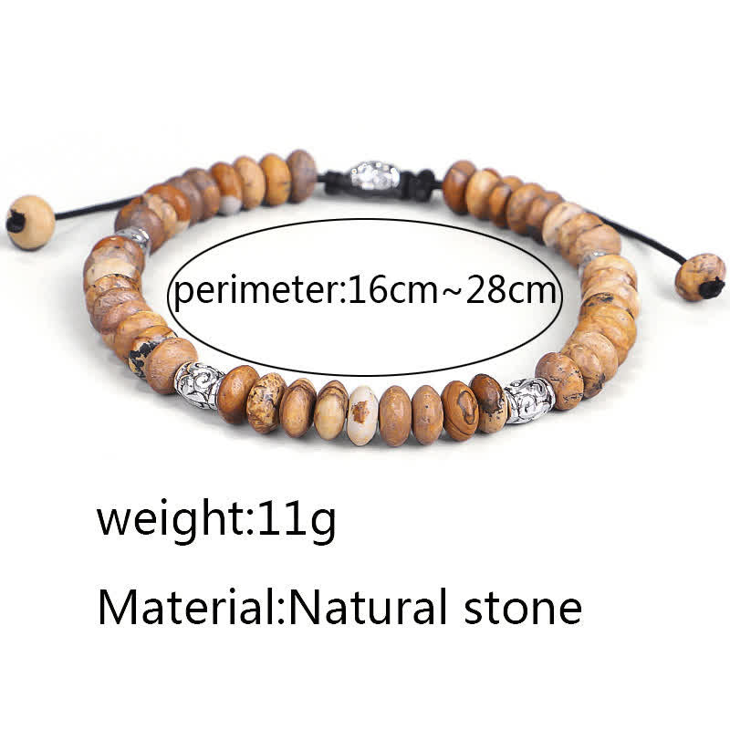 Picture Jasper Positive Beads String Bracelet