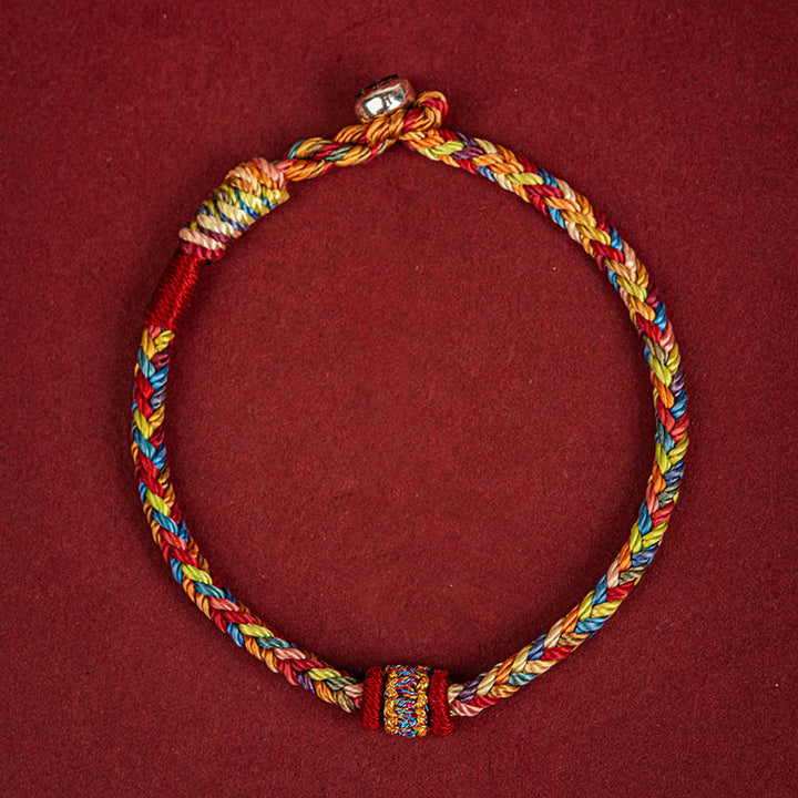 Buddha Stones Handmade Dragon Boat Festival Luck Colorful Rope Child Adult Bracelet