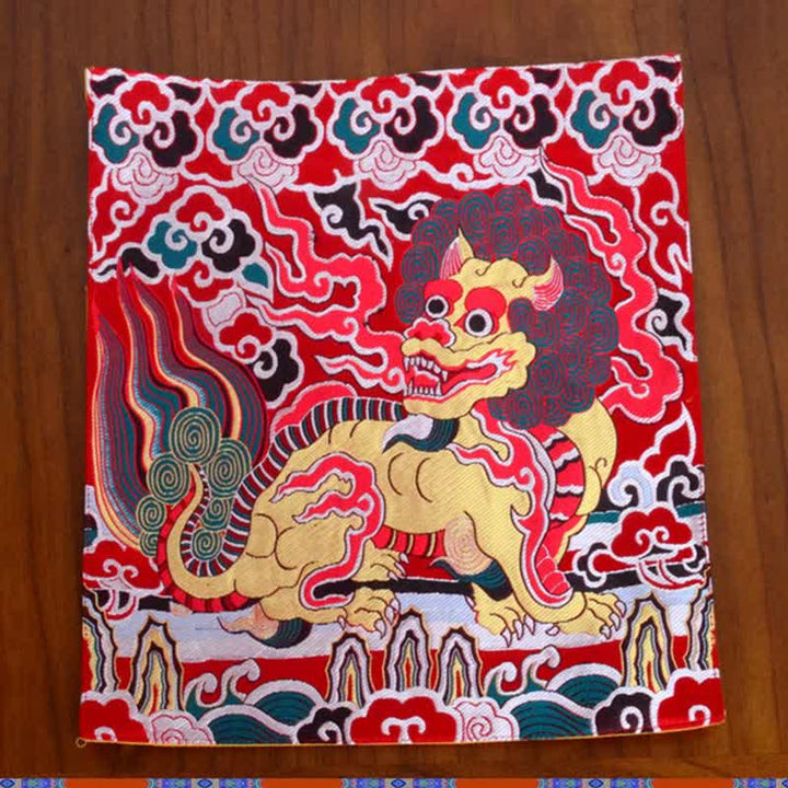 Fengshui Kirin Prayer Altar Mat Healing Meditation Auspicious Symbol Mat