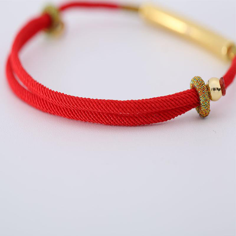 Buddha Stones Tibetan Buddhist Handmade Mani Mantra Lucky Red String Bracelet