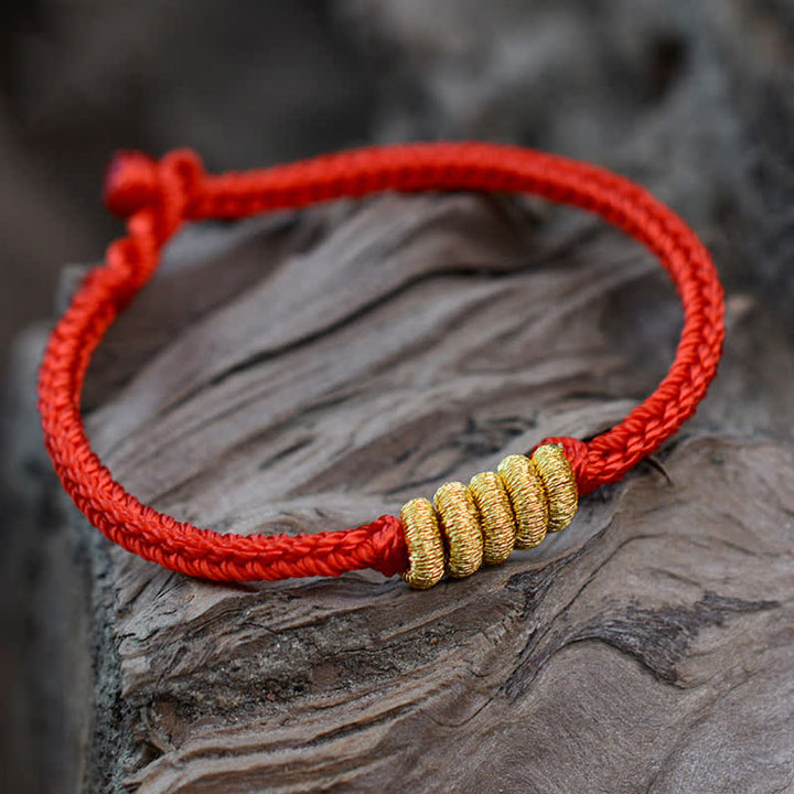 Handmade Simple Design Chinese Knotting Luck Strength Braid String Bracelet