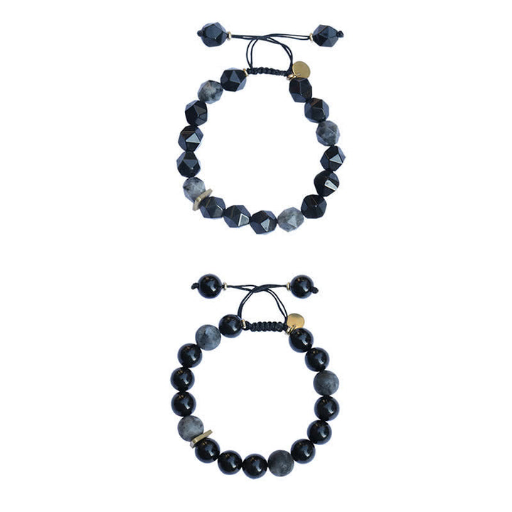 Black Obsidian Black Glitter Stone Purification Bracelet