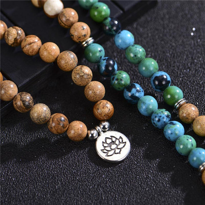 Buddha Stones 108 Meditation Healing Multilayer Mala