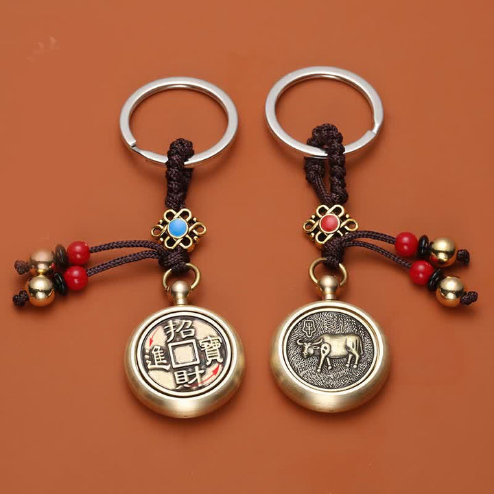 12 Chinese Zodiac Blessing Wealth Fortune Keychain