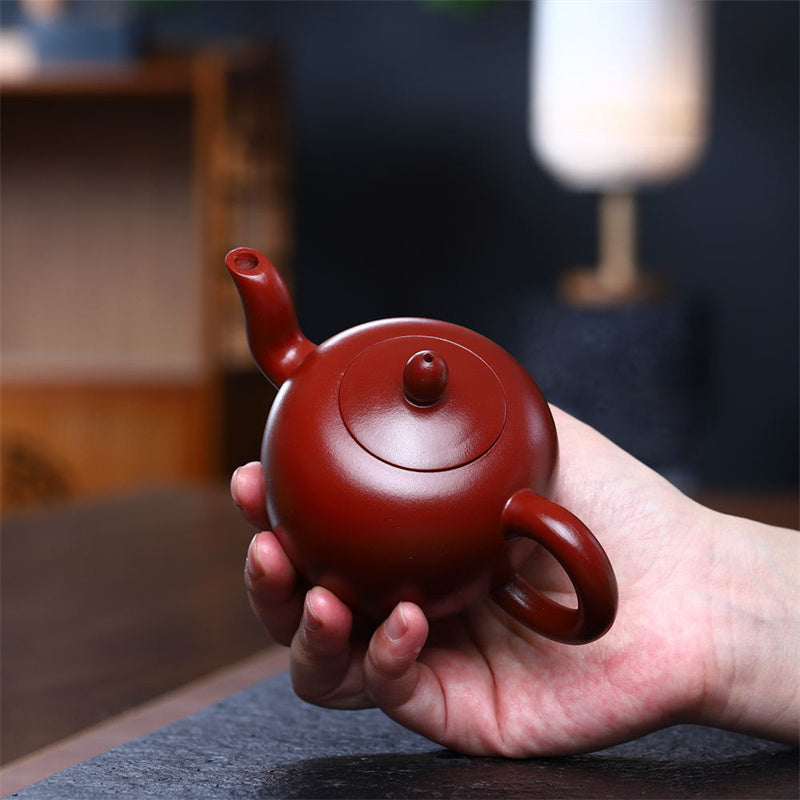 Buddha Stones Yixing Semi-handmade Brown Purple Clay Kung Fu Teapot 200ml