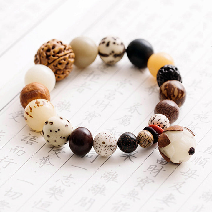 Bodhi Seed Lotus Wisdom Peace Wrist Mala Bracelet