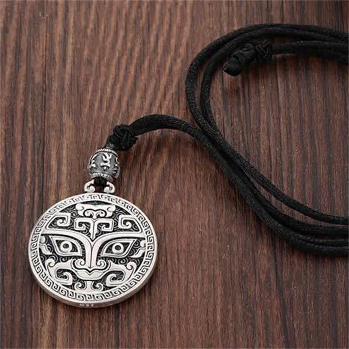 Lucky FengShui Mythological Creature Taotie Wealth Necklace Pendant