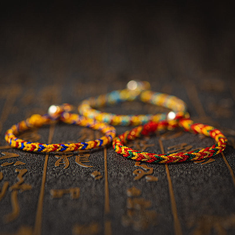 Buddha Stones "May you be good fortune and success" Lucky Multicolored Bracelet