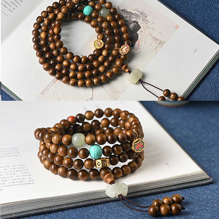 Tibetan Rosewood Protection Calm Bracelet Mala