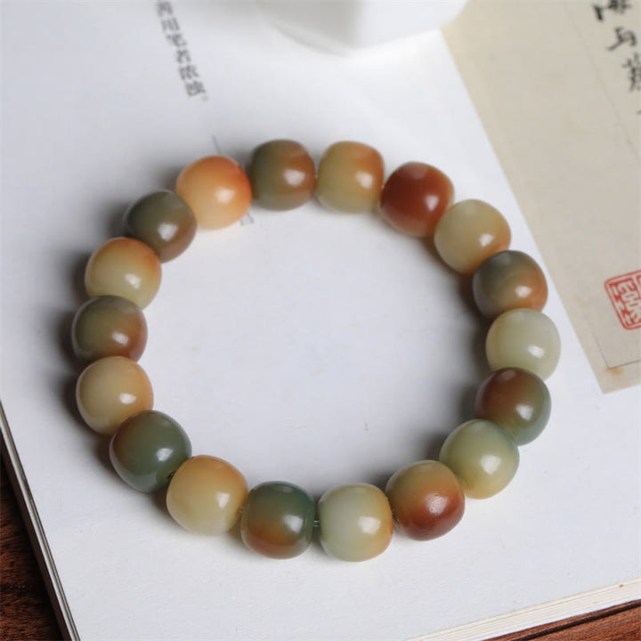 Buddha Stones Colorful Bodhi Seed Peace Wisdom Bracelet