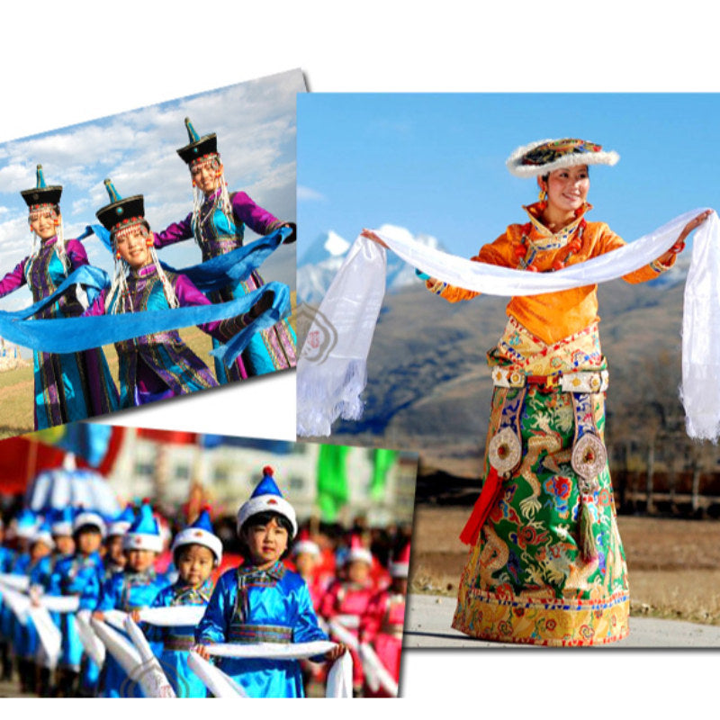 Tibetan Lucky Blessing 5 Colors Dragon Phoenix Pattern Khata Decoration (Extra 30% Off | USE CODE: FS30)