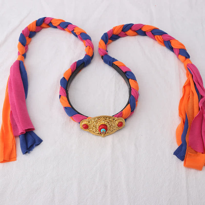 Tibetan Colorful Tassel Beads Hair Decoration Hair Accessories