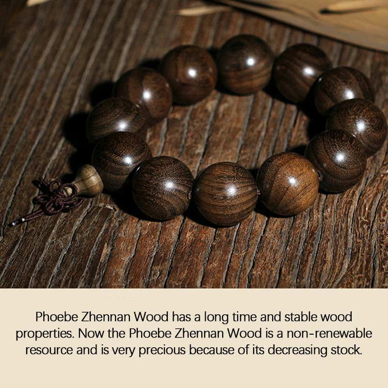 Rare Phoebe Zhennan Wood Spirituality Blessing Bracelet