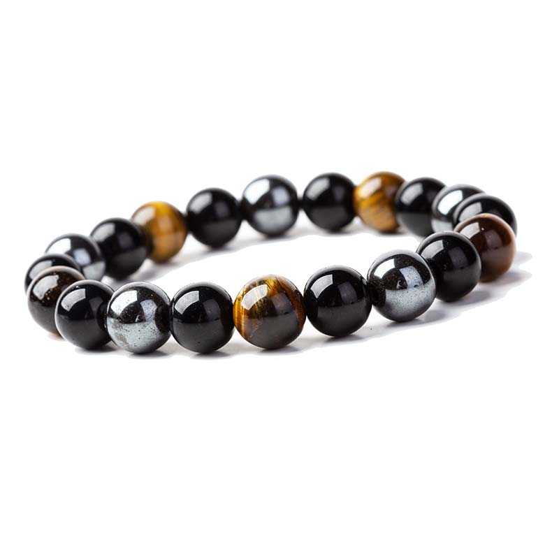 Buddha Stones Tibetan Tiger's Eye Bracelet Necklace Set