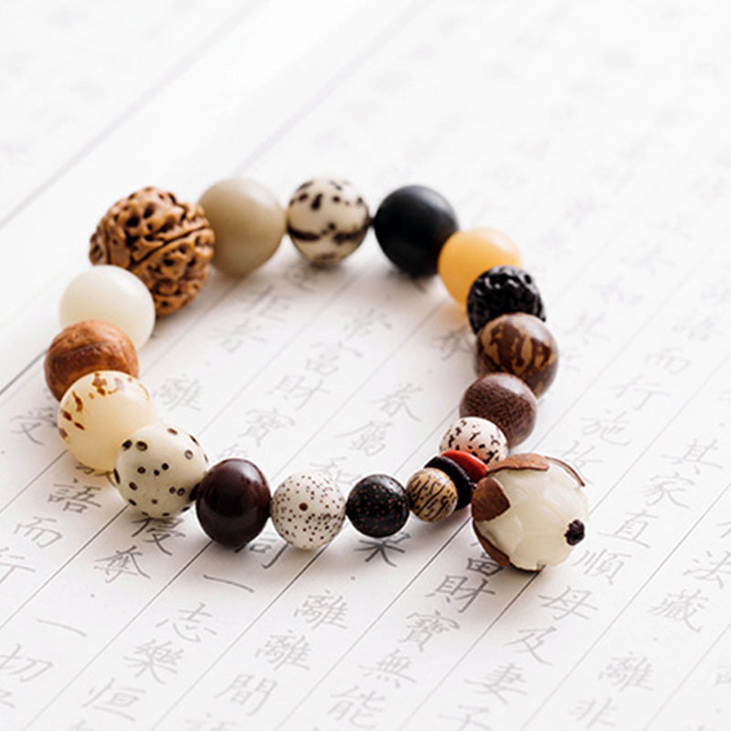 Bodhi Seed Lotus Wisdom Peace Wrist Mala Bracelet