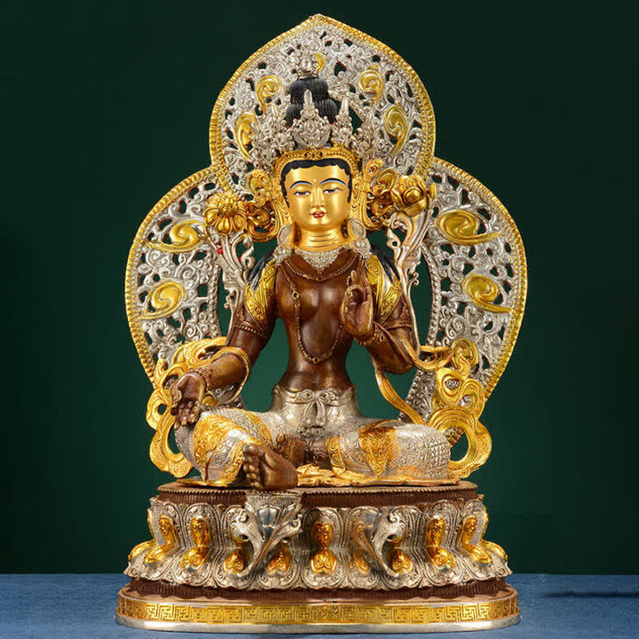 Bodhisattva Green Tara Hope Copper Statue Decoration