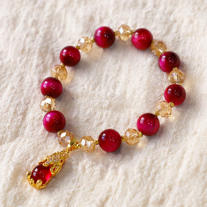 FREE Today: Enhance Self Confidence Self Worth Red Tiger Eye PiXiu Fox Protection Bracelet