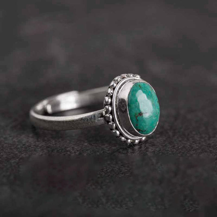 925 Sterling Silver Turquoise Wisdom Love Ring