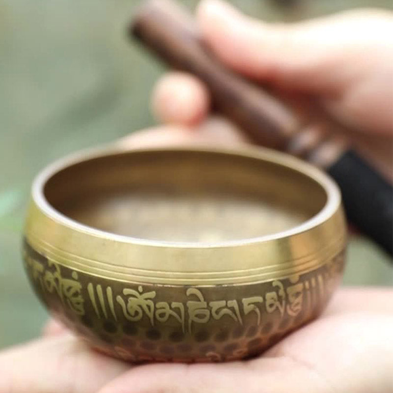 Tibetan Sound Bowl Handcrafted for Yoga and Meditation Singing Bowl Set