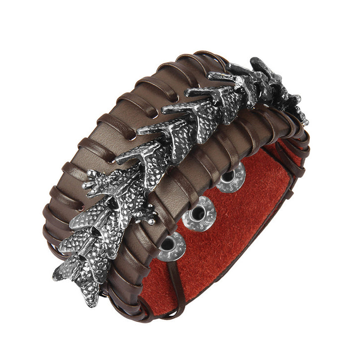 Dragon Leather Protection Weave Bracelet