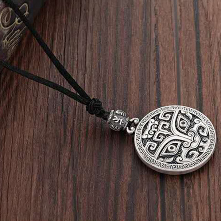 Lucky FengShui Mythological Creature Taotie Wealth Necklace Pendant