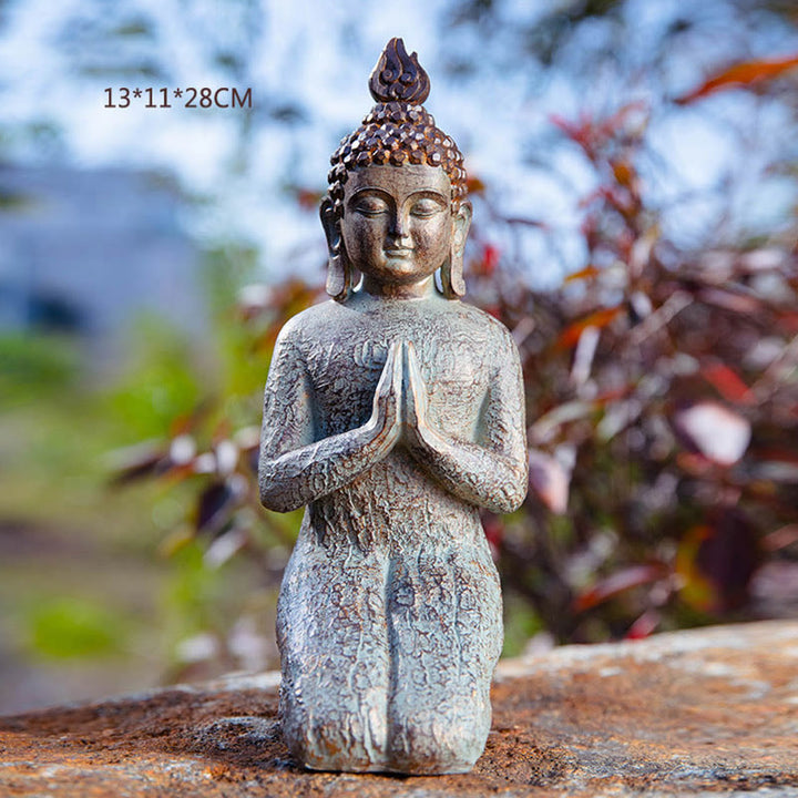 Meditating Zen Buddha Serenity Resin Statue Figurine Home Decoration