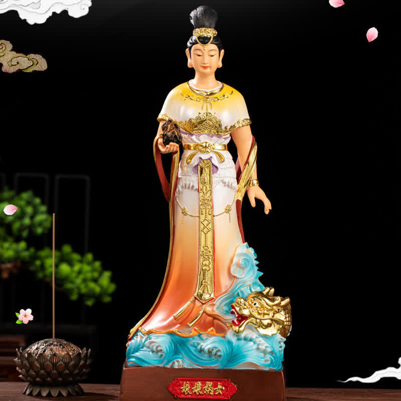 Bodhisattva Nuwa Protection Resin Statue Home Decoration