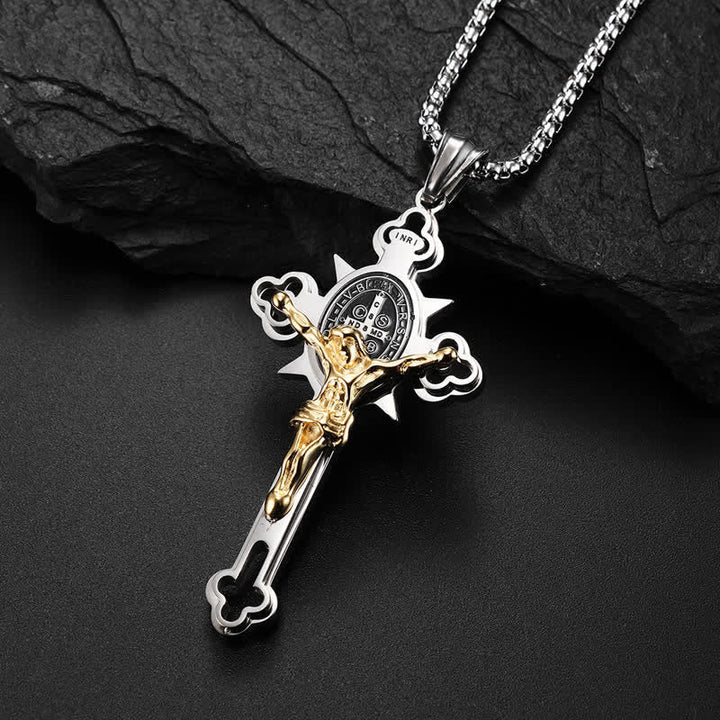 FREE Today: ST.Benedict Protection Cross Power Pendant Necklace