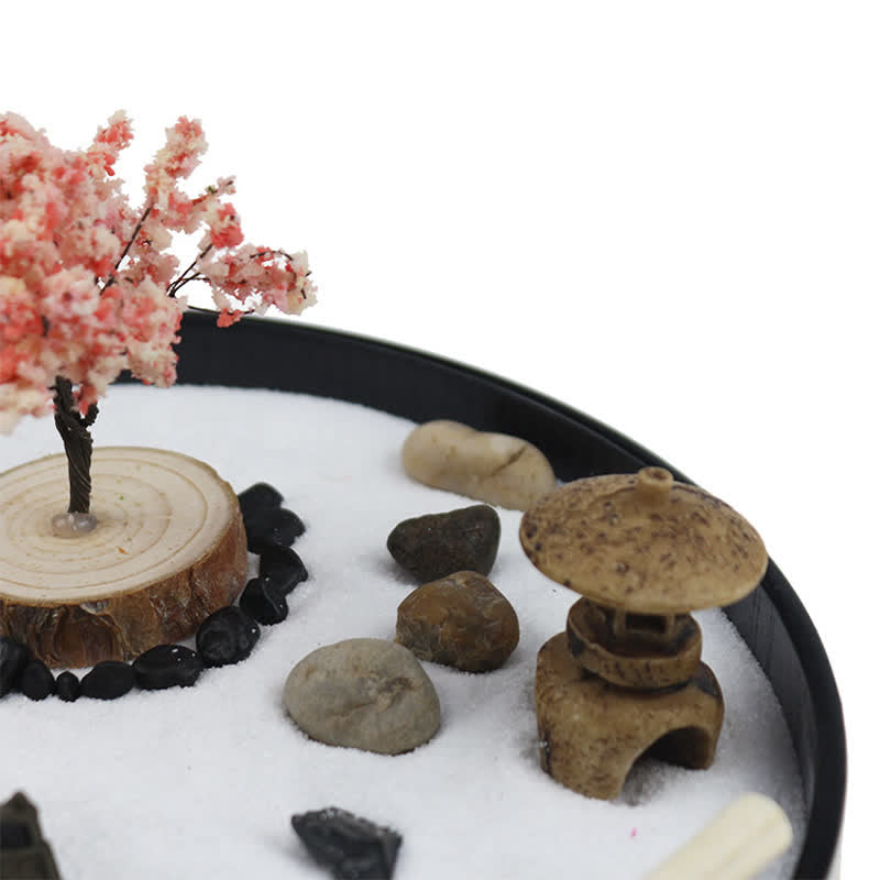 Tree Small Bridge Landscape Meditation Calm Zen Garden Decoration