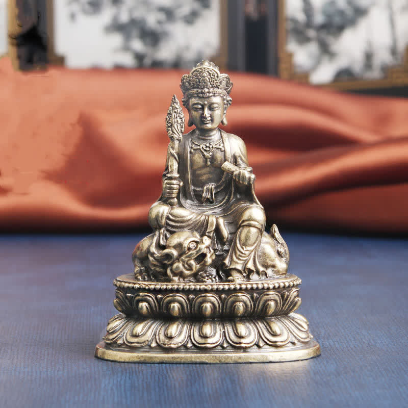 Manjusri Bodhisattva Serenity Copper Statue Decoration