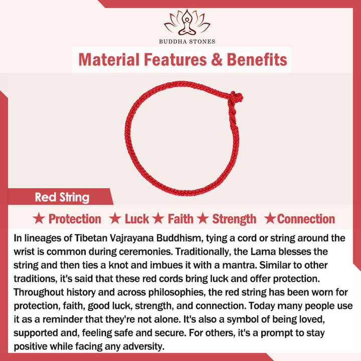 Buddha Stones FengShui Wealth PiXiu Red String Bracelet